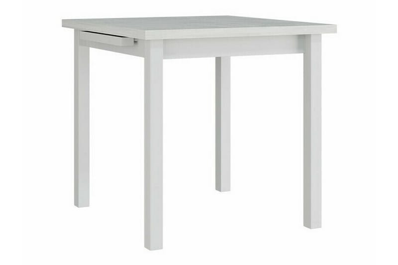 Patrickswell Kvadratisk Uttrekkbar Spisegruppe 80–110 cm – Spisebord med 4 Spisestoler med Høy Spilerygg i Tre - Hvit|Olivengrønn - Møbler - Bord - Spisegruppe