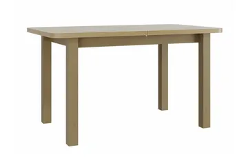 Patrickswell rektangulær uttrekkbar spisegruppe 140–180 cm – Spisebord med 6 spisestoler med polstret rygg i tre - Natur|Beige - Møbler - Bord - Spisegruppe