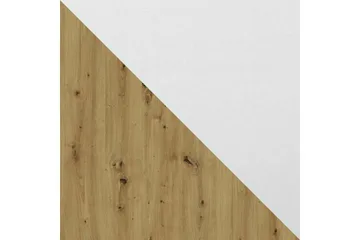 Patrickswell Rektangulær Uttrekkbar Spisegruppe 140–180 cm – Spisebord med Eikeutseende og 6 Trukne Spisestoler med Skrå Ben - Hvit|Svart|Natur - Møbler - Bord - Spisegruppe