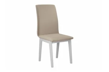Patrickswell Rektangulær Uttrekkbar Spisegruppe 140–180 cm – Spisebord med Eikutseende og 6 Trukne Spisestoler med Rette Ben - Hvit|Beige|Natur - Møbler - Bord - Spisegruppe