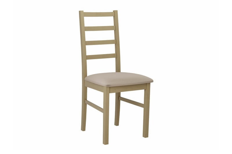 Patrickswell rektangulær uttrekkbar spisegruppe 160–200 cm – Spisebord med 6 spisestoler med stigerygg i tre - Natur|Beige - Møbler - Bord - Spisegruppe