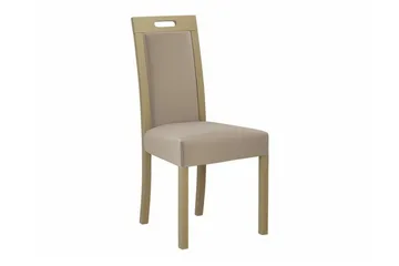 Patrickswell rektangulær uttrekkbar spisegruppe 160–200 cm – Spisebord med 6 spisestoler med polstret trerygg - Natur|Beige - Møbler - Bord - Spisegruppe