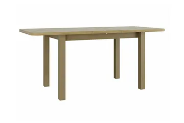 Patrickswell Rektangulært Uttrekkbart Spisegruppe 140–180 cm – Spisebord med 6 Spisestoler med Trukket Rygg i Tre - Natur|Olivengrønn - Møbler - Bord - Spisegruppe