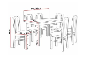 Patrickswell Spisegruppe - Møbler - Bord - Spisegruppe