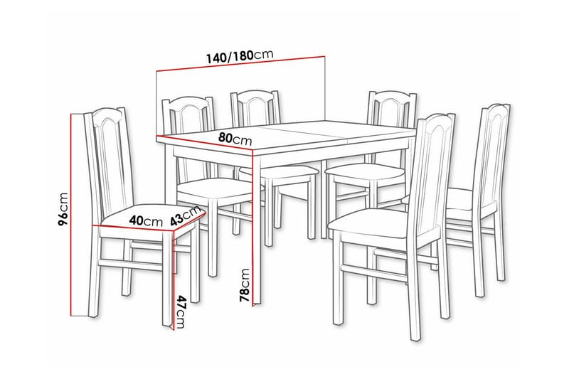 Patrickswell Spisegruppe - Møbler - Bord - Spisegruppe