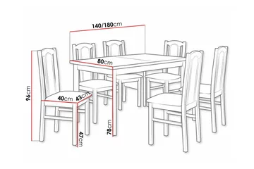 Patrickswell Spisegruppe - Møbler - Bord - Spisegruppe