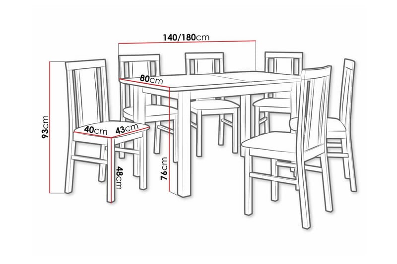 Patrickswell Spisegruppe - Møbler - Bord - Spisegruppe