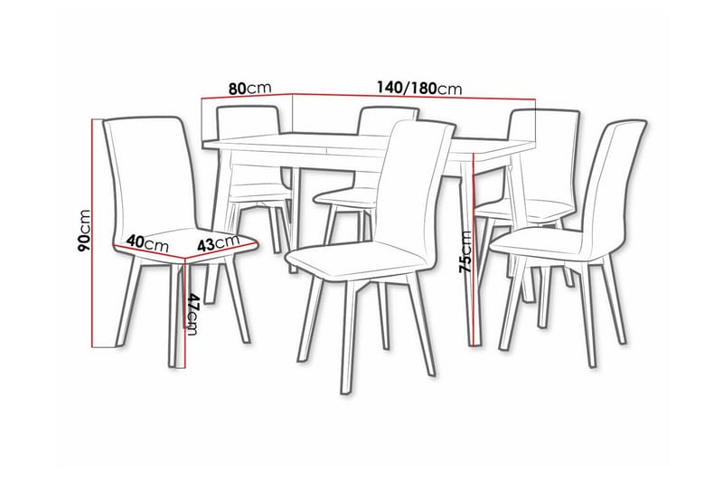 Patrickswell Spisegruppe - Møbler - Bord - Spisegruppe