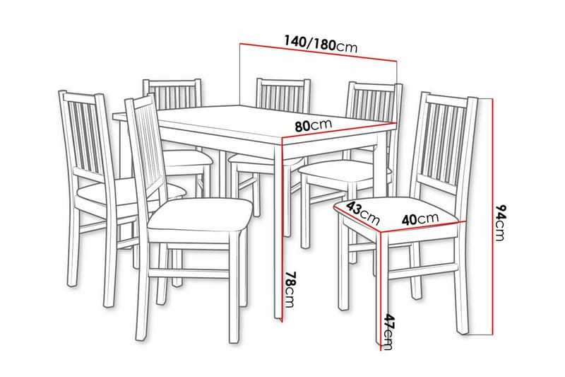 Patrickswell Spisegruppe - Møbler - Bord - Spisegruppe