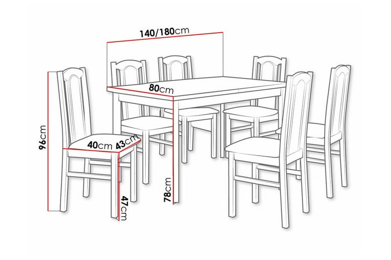 Patrickswell Spisegruppe - Møbler - Bord - Spisegruppe
