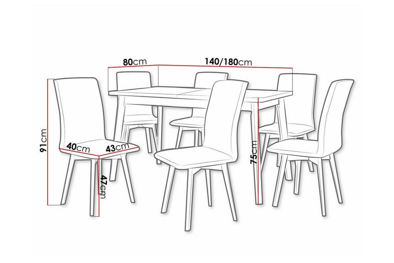 Patrickswell Spisegruppe - Møbler - Bord - Spisegruppe