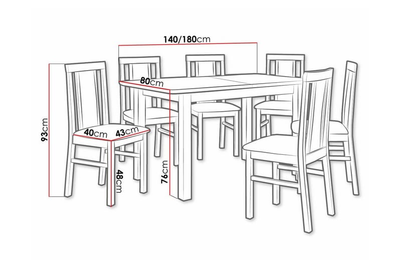 Patrickswell Spisegruppe - Møbler - Bord - Spisegruppe