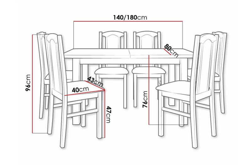 Patrickswell Spisegruppe - Møbler - Bord - Spisegruppe