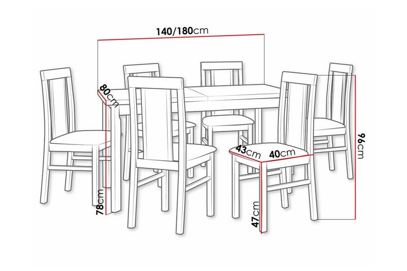 Patrickswell Spisegruppe - Møbler - Bord - Spisegruppe