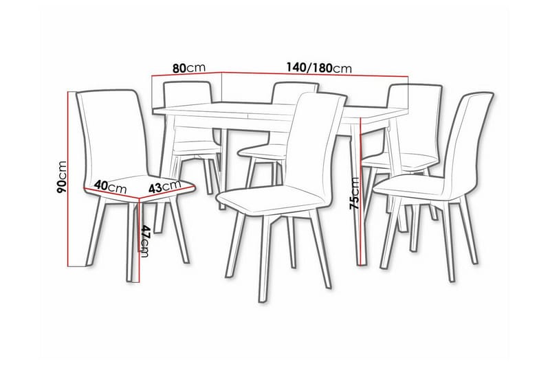 Patrickswell Spisegruppe - Møbler - Bord - Spisegruppe