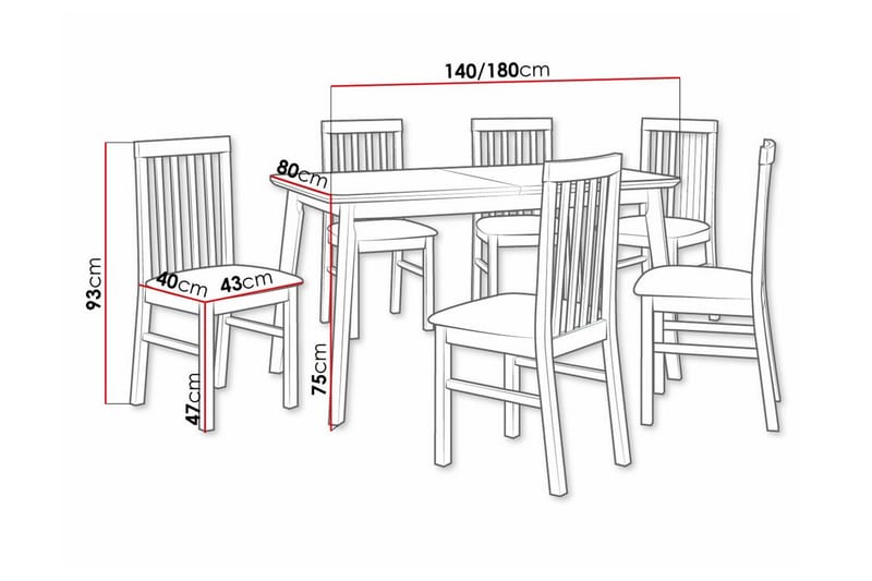 Patrickswell Spisegruppe - Møbler - Bord - Spisegruppe