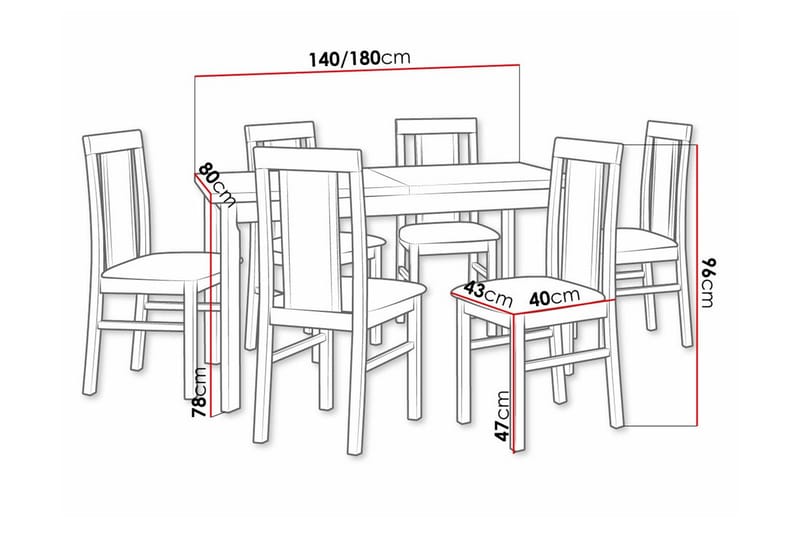 Patrickswell Spisegruppe - Møbler - Bord - Spisegruppe