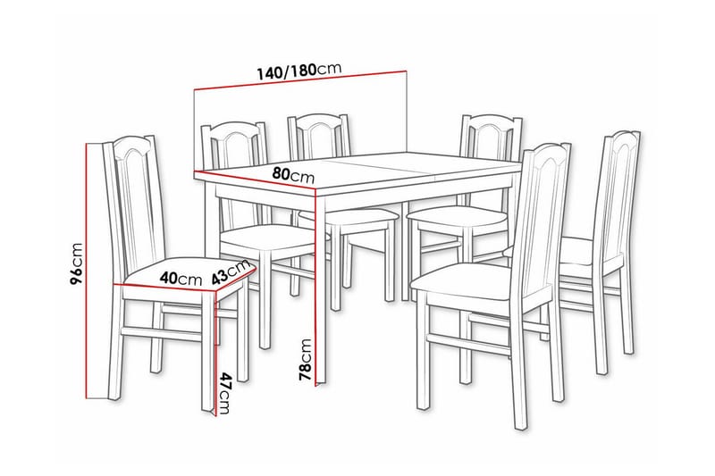 Patrickswell Spisegruppe - Møbler - Bord - Spisegruppe
