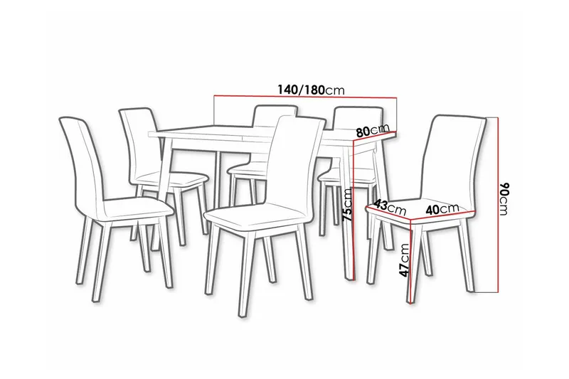 Patrickswell Spisegruppe - Møbler - Bord - Spisegruppe