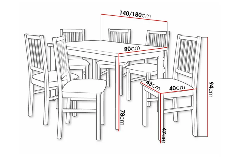 Patrickswell Spisegruppe - Møbler - Bord - Spisegruppe
