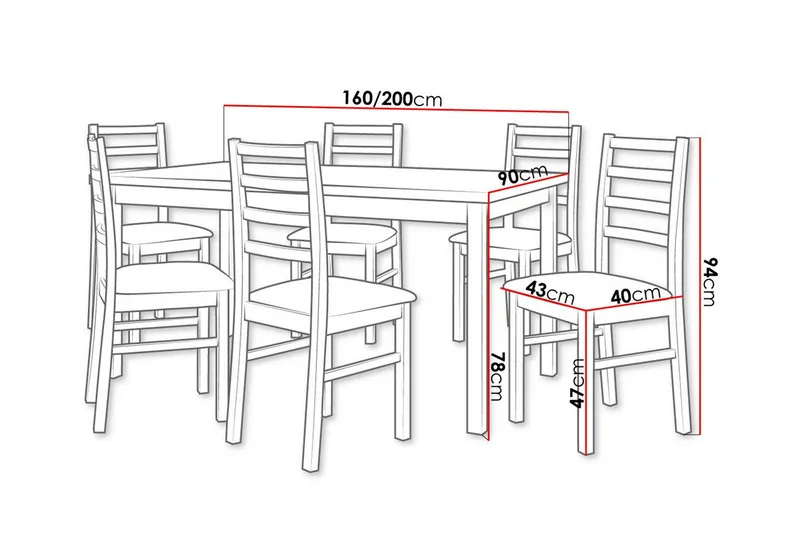 Patrickswell Spisegruppe - Møbler - Bord - Spisegruppe