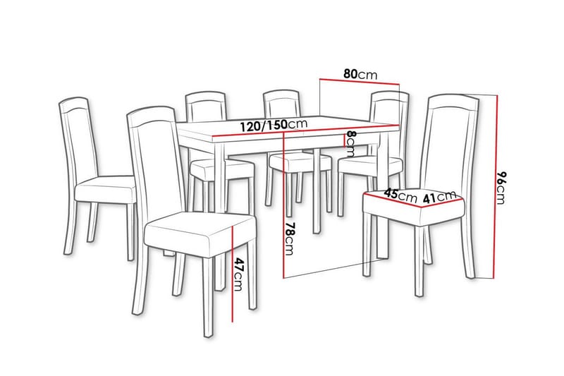 Patrickswell Spisegruppe - Møbler - Bord - Spisegruppe