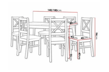 Patrickswell Spisegruppe - Møbler - Bord - Spisegruppe
