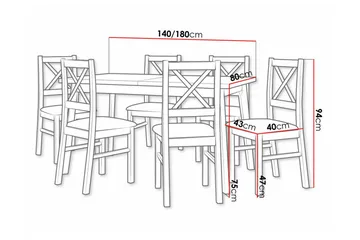 Patrickswell Spisegruppe - Møbler - Bord - Spisegruppe