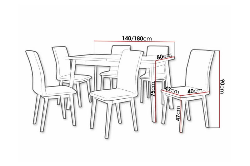 Patrickswell Spisegruppe - Møbler - Bord - Spisegruppe