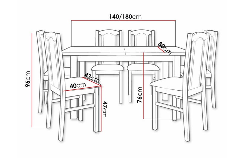 Patrickswell Spisegruppe - Møbler - Bord - Spisegruppe