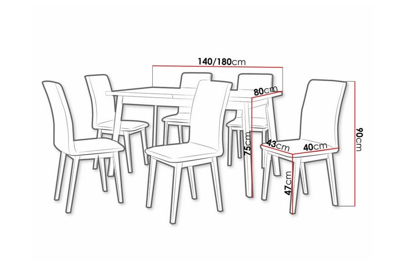 Patrickswell Spisegruppe - Møbler - Bord - Spisegruppe