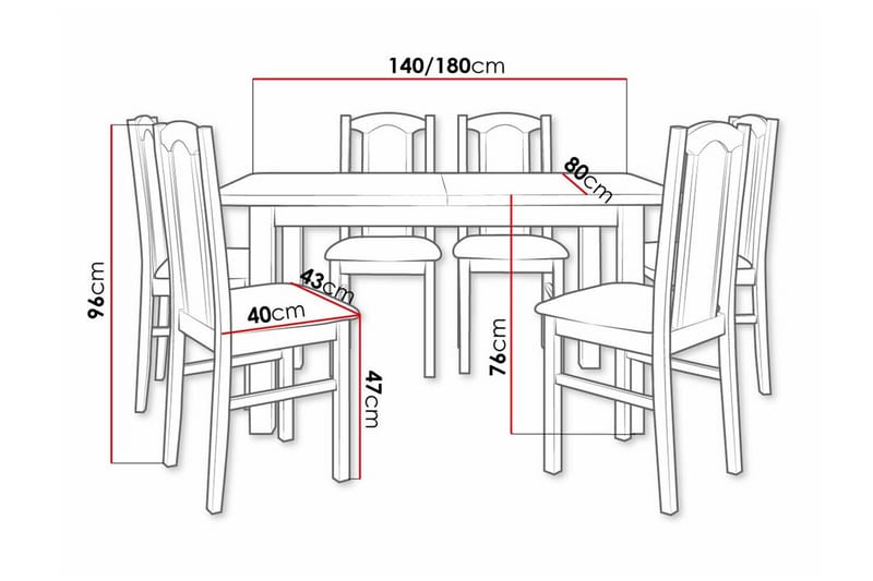 Patrickswell Spisegruppe - Møbler - Bord - Spisegruppe