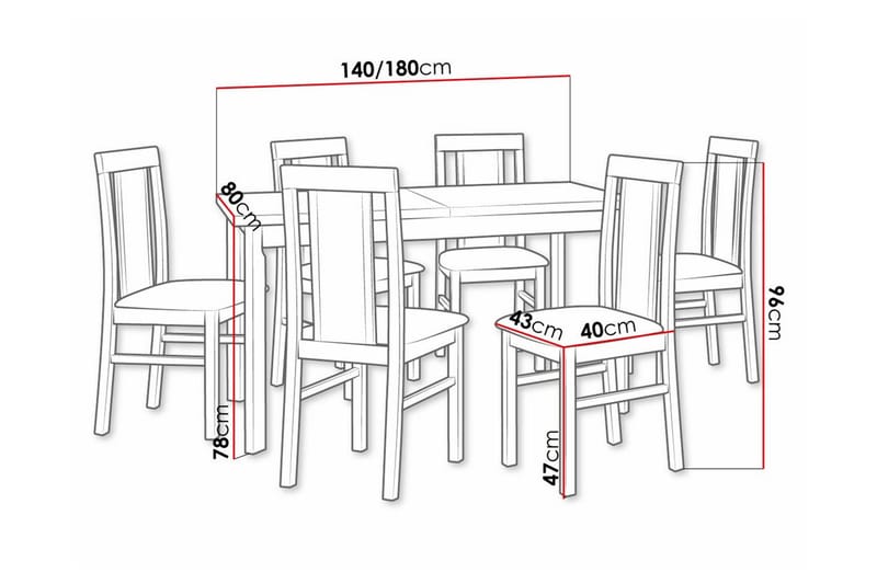 Patrickswell Spisegruppe - Møbler - Bord - Spisegruppe