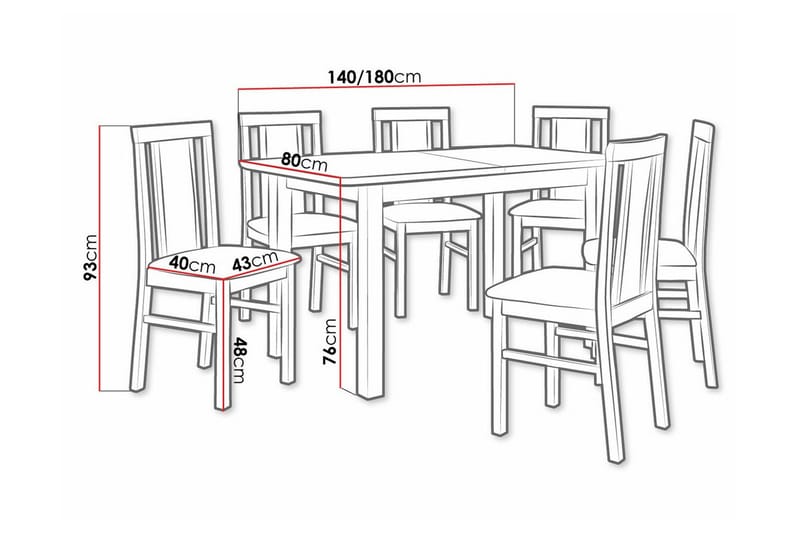 Patrickswell Spisegruppe - Møbler - Bord - Spisegruppe
