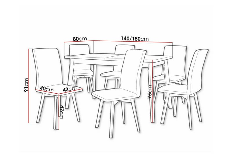 Patrickswell Spisegruppe - Møbler - Bord - Spisegruppe