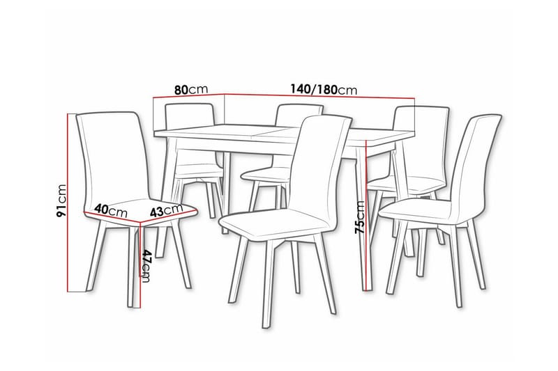 Patrickswell Spisegruppe - Møbler - Bord - Spisegruppe