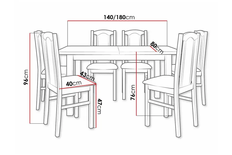 Patrickswell Spisegruppe - Møbler - Bord - Spisegruppe