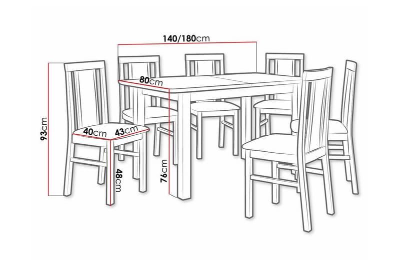 Patrickswell Spisegruppe - Møbler - Bord - Spisegruppe