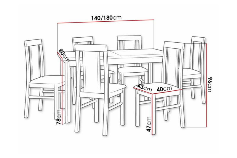 Patrickswell Spisegruppe - Møbler - Bord - Spisegruppe