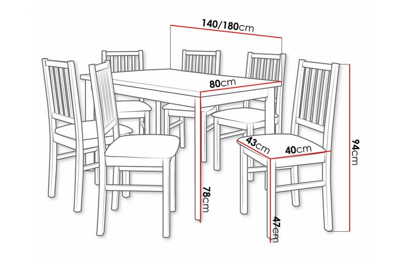 Patrickswell Spisegruppe - Møbler - Bord - Spisegruppe