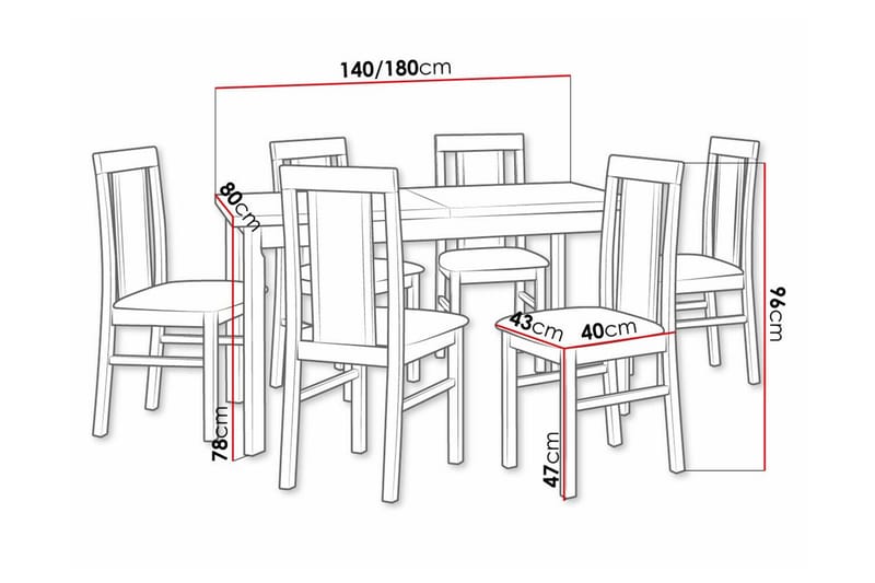 Patrickswell Spisegruppe - Møbler - Bord - Spisegruppe