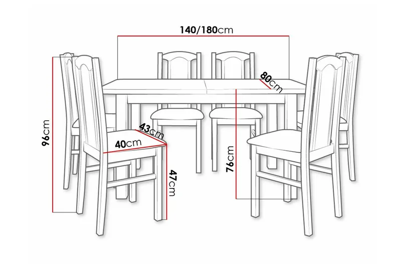 Patrickswell Spisegruppe - Møbler - Bord - Spisegruppe