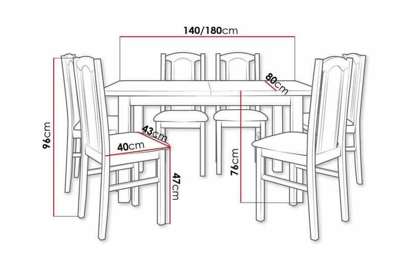 Patrickswell Spisegruppe - Møbler - Bord - Spisegruppe