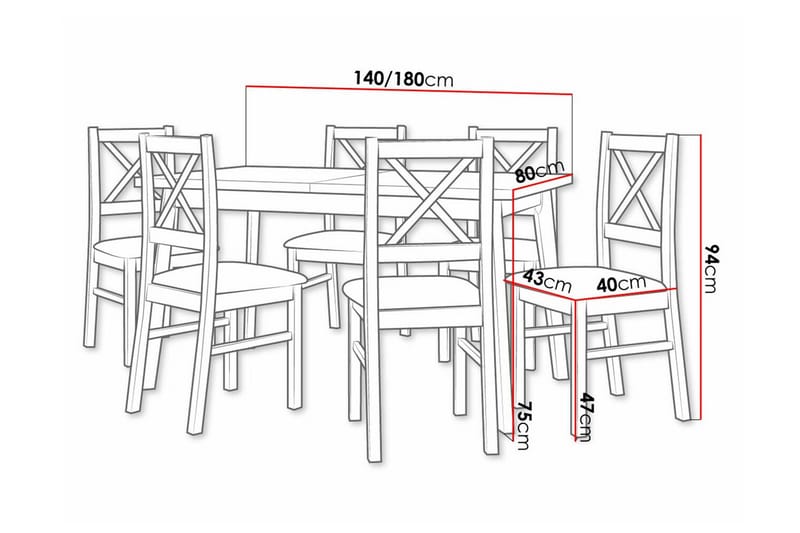 Patrickswell Spisegruppe - Møbler - Bord - Spisegruppe