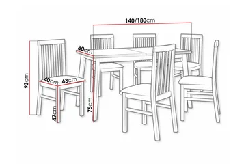 Patrickswell Spisegruppe - Møbler - Bord - Spisegruppe