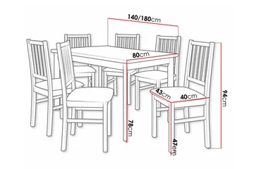 Patrickswell Spisegruppe - Møbler - Bord - Spisegruppe