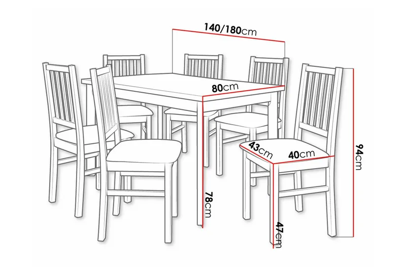 Patrickswell Spisegruppe - Møbler - Bord - Spisegruppe