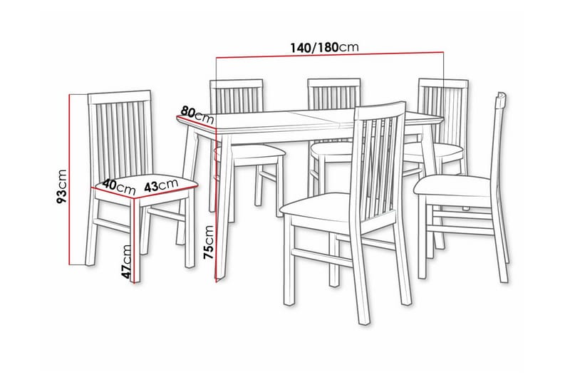 Patrickswell Spisegruppe - Møbler - Bord - Spisegruppe