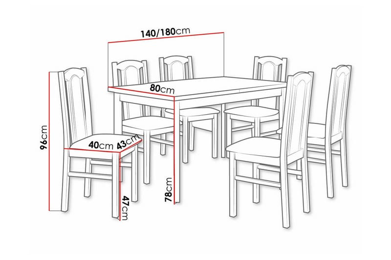 Patrickswell Spisegruppe - Møbler - Bord - Spisegruppe
