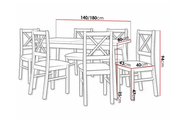 Patrickswell Spisegruppe - Møbler - Bord - Spisegruppe
